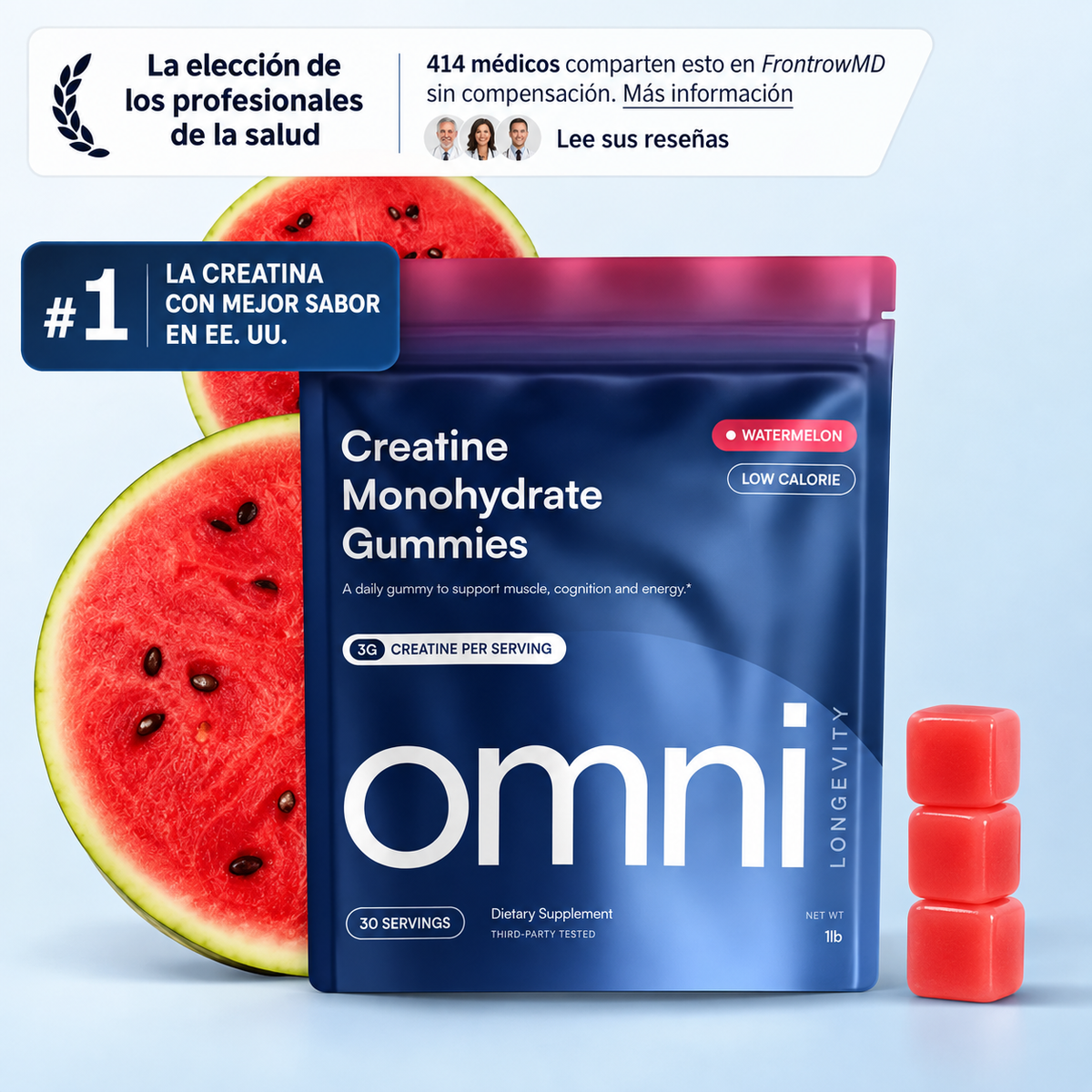 OMNI Gomitas de Monohidrato de Creatina – Sandía