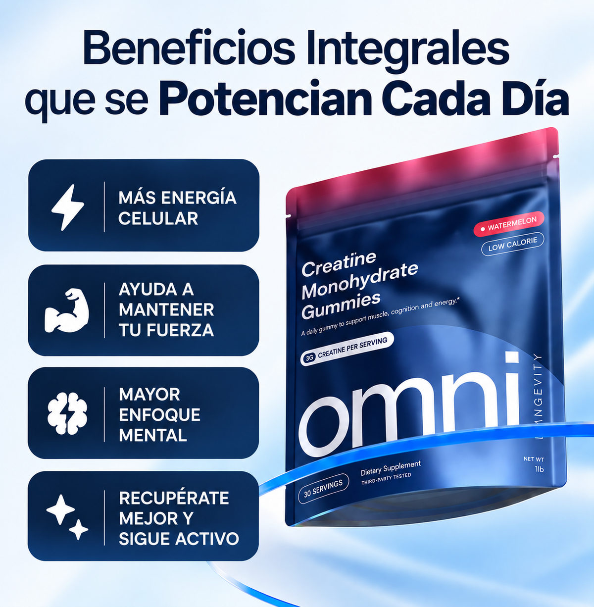 OMNI Gomitas de Monohidrato de Creatina – Sandía